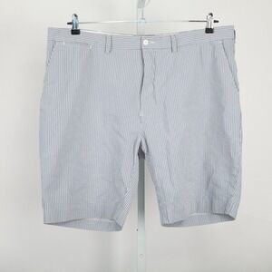 Polo Ralph Lauren Shorts Mens 40 Blue Striped Seersucker Flat Front Golf